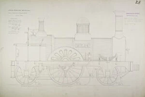 Locomotives Collection: Constructed drawing of Jenny Lind