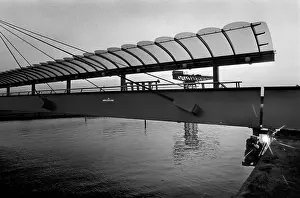 Construction of Bells Bridge across River Clyde, Glasgow