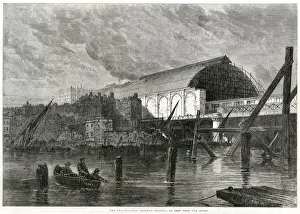 Construction of Charing Cross Station, London 1864