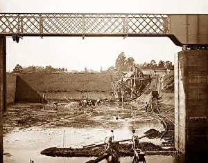 Construction of Diglis canal basin, Worcester