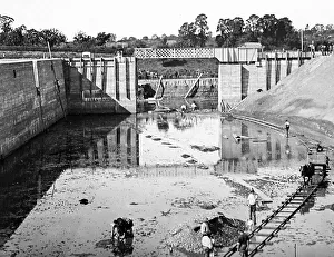Construction of the Diglis Canal Basin, Worcester