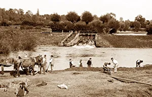 Construction of Diglis canal basin, Worcester