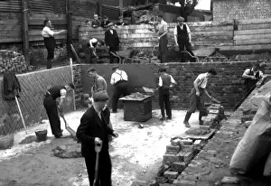 Attacks Prints: Construction of an EWS dam, Abbey Street, Bermondsey