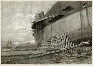 Construction of The Leviathan later Great Eastern 1857