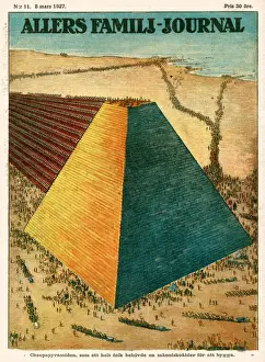 Egypt Prints: Construction of the pyramids