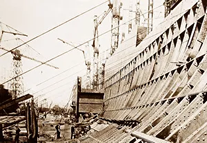 Construction of RMS Queen Elizabeth launched in 1938