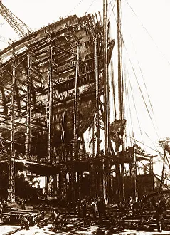 Construction of RMS Queen Elizabeth launched in 1938
