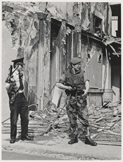 Aftermath Collection: Construction of a roadblock, checkpoints