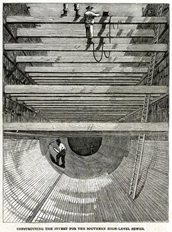 Amenities Gallery: Construction of sewer at Peckham, south east London