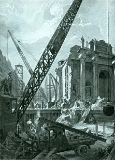 Construction work at the Bank of England