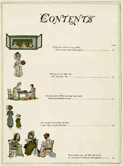 Contents page, Under the Window by Kate Greenaway