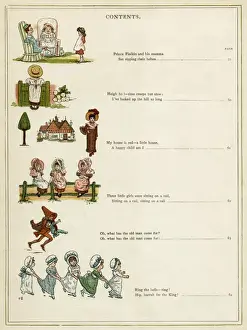 Contents page, Under the Window by Kate Greenaway