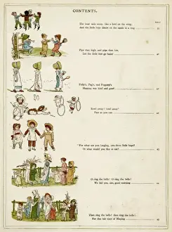 Contents page, Under the Window by Kate Greenaway