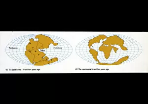 Geological Collection: Continental drift diagrams