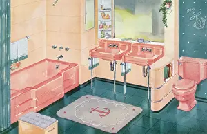 Lifestyle Prints: Contrasting Bathroom