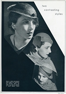 Images Dated 27th September 2017: Contrasting hats 1933