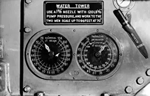 Elevation Prints: Controls of a Leyland Metz fire engine, WW2