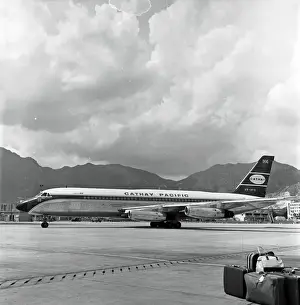 Convair Prints: Convair CV880M VR-HFS Cathay Pacific Kai Tak Hong Kong 1962