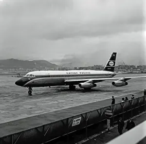 Convair CV880M VR-HFT Cathay Pacific Kai Tak Hong Kong 1965