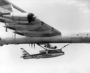 Catches Prints: Convair GRB-36F catches the GRF-84F Thunderflash