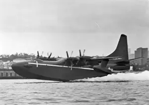 Convair XP5Y-1 flying boat during its take-off run