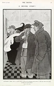 Images Dated 15th March 2021: Convalescent Tommy (taken to a picture gallery, instead of the anticipated picture palace