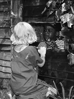 Speaks Prints: Conversation through the garden fence, London England