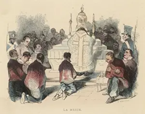 Convicts Prints: Convicts at Mass
