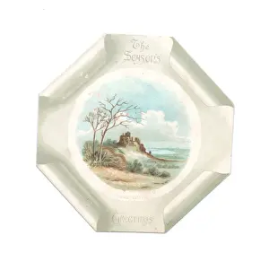 Conway (Conwy) Castle on a shaped Christmas card