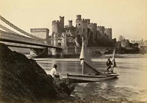 Towers Collection: Conwy Castle Wales - from the landing place