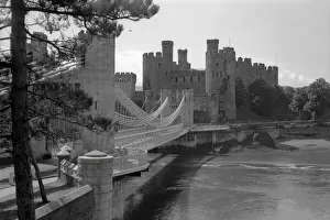 The Conwy Suspension Bridge in North Wales