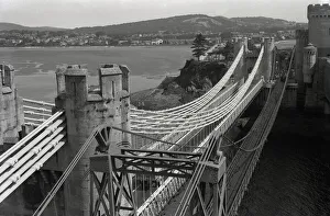 Conwy Suspension Bridge, Pedestrian Footbridge, North Wales