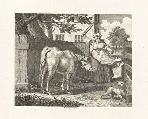 John Stockdale Prints: The Cook-maid, the Turnspit and the Ox
