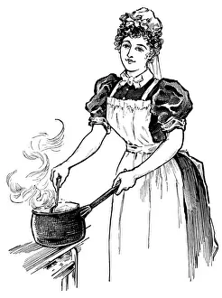 Cook Stirring Pan