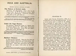 Puddings Prints: Cookery for Invalids and Others, inside pages, 1897