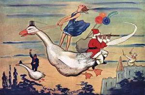 Bizarre Prints: Cooking the Chefs Goose - A Christmas Fantasy, Leon Heron