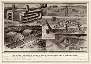 Chambers Prints: Cooking food for army in the field WWI