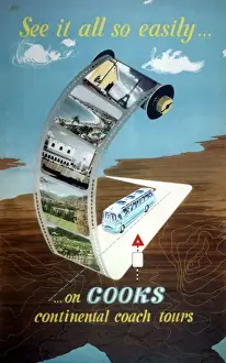 Handbill Prints: Cooks Continental Coach Tours