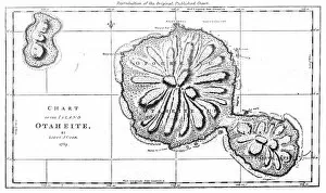 Images Dated 26th April 2012: Cooks Map of Tahiti
