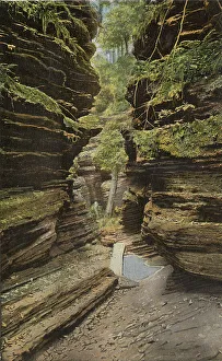 Depths Prints: Cool depths of the Cold Water Canyon, Wisconsin River, Wisconsin, USA Date: 1932
