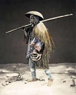 Coolie Prints: Coolie in grass coat, Japan