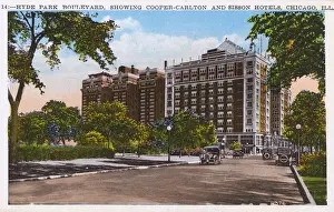 Boulevard Prints: Cooper-Carlton and Sisson Hotels, Chicago, Illinois, USA
