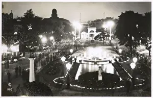 Tivoli Prints: Copenhagen, Denmark - Tivoli Gardens illuminated at night