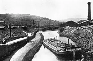 Copley Prints: Copley canal barge near halifa