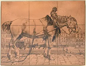 Ostend Prints: Copper plate, The horse of Ostend, by Robert Austin