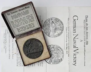Medallion Prints: Copy of German original medallion - sinking of the Lusitania