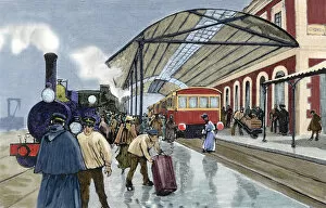 Cordoba Collection: Cordoba Station. Arrival of a passenger train from Madrid
