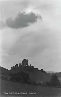 Corfe Prints: Corfe Castle in the Evening