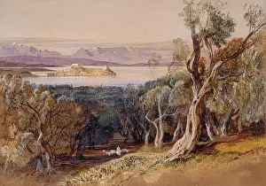 Corfu: The Citadel from near the Village of Ascension