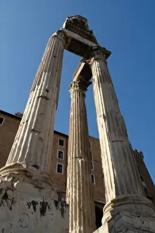 Images Dated 8th October 2008: Corinthian pillars in Roman Forum, Rome, Italy